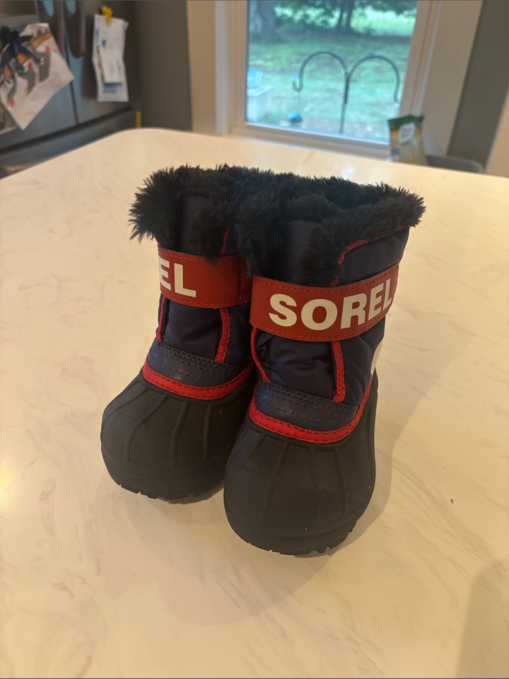 SOREL Kids' Winter Boots - Navy & Red